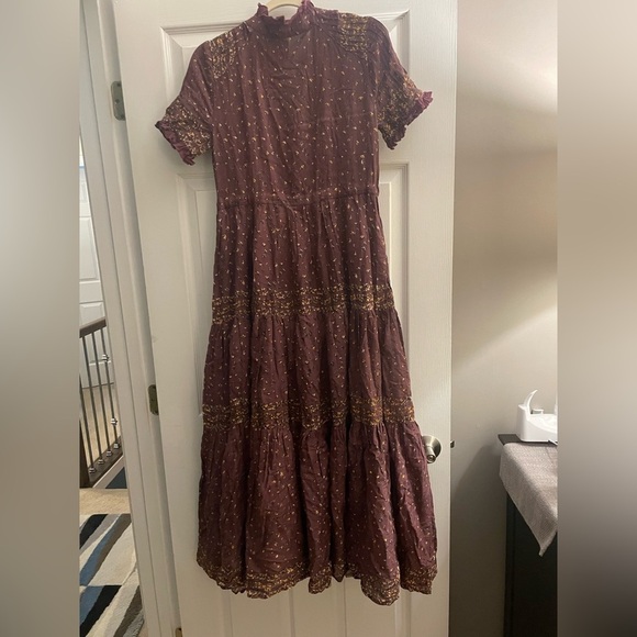 Free People Rare Feelings Maxi Dress | Purple Combo | Size XS | Boho Cottagecore - Picture 6 of 13